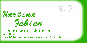 martina fabian business card